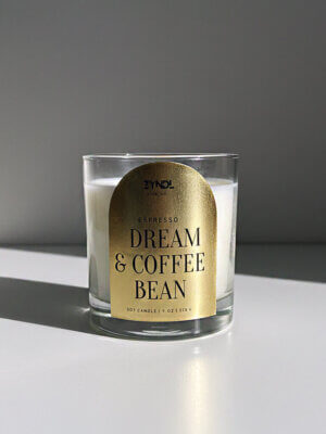 Candle with espresso coffee scent