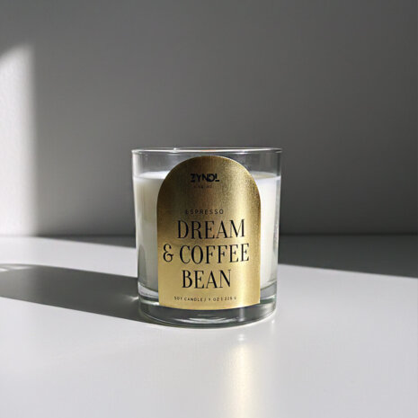 Candle with espresso coffee scent