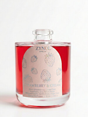 Red diffuser with strawberry cream scent