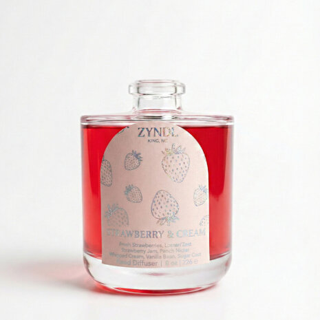Red diffuser with strawberry cream scent