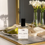 Perfume bottle of english pear and freesia