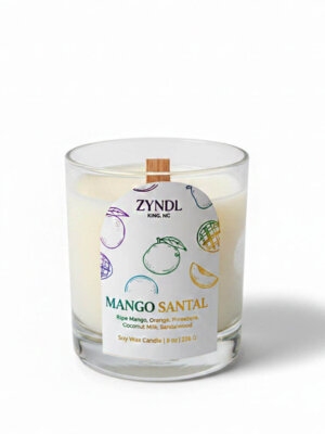 Candle with mango and coconut scent