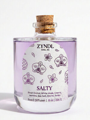 Purple orchid reed diffuser reed diffuser with floral design