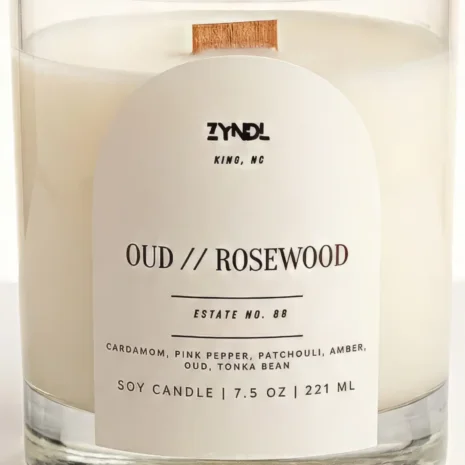oud Soy candle with oud and rosewood