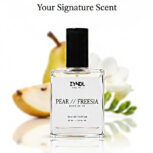 Fragrance bottle with pear and freesia