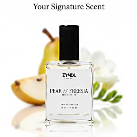 pear and freesia perfume Fragrance bottle with pear and freesia