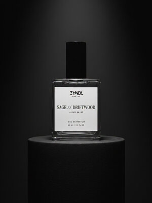 Elegant perfume Sage Scented Parfum bottle on display