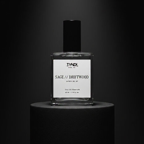 sea salt and driftwood perfume Elegant perfume Sage Scented Parfum bottle on display