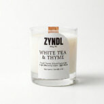 Candle with white tea and thyme scent