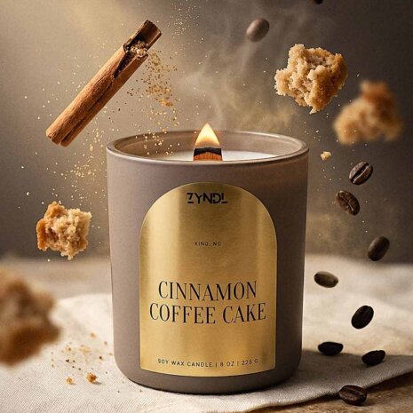 Cinnamon Coffee Cake wood wick candle Cinnamon Coffee Cake wood wick candle