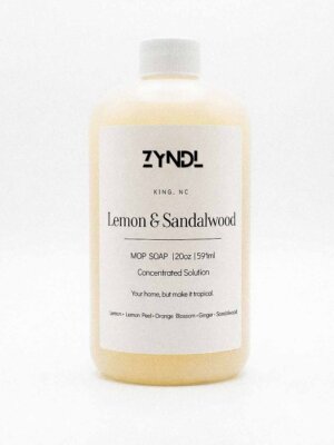 Lemon Scented Mop Soap on white background