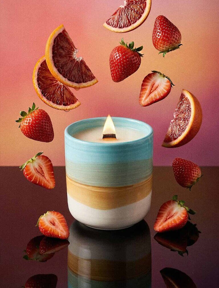 tropical fruits scented candle. fruit scented candles