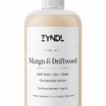 plant based floor cleaner on white background