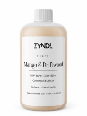 plant based floor cleaner on white background