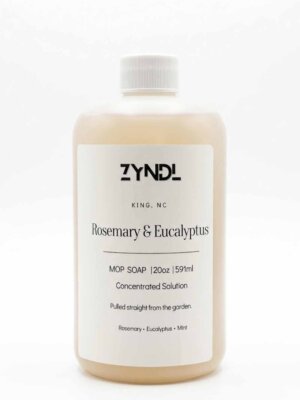 rosemary eucalyptus floor cleaner . spa scent floor cleaner on white background