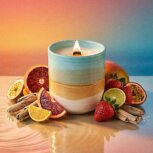 tropical fruits scented candle