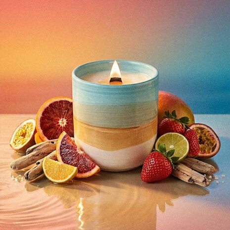 tropical fruits scented candle